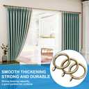 24Pcs 1.26-Inch Inner Diameter Metal Curtain Rings with Eyelets Half Circle Thick Wire Fits Up to 1.0 Inch Rod (Antique Brass-24pcs)