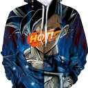 Anime Hoodie for Mens,Funny Graphic Hoodie 3D Printed Pullover Anime Cosplay Sweatshirt Hoodie
