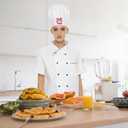 AGMDESIGN Funny Chef Hat, Dude with The Food, Funny BBQ Chef Wear, Adjustable Kitchen Cooking Hat for Men & Women White (White)