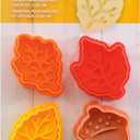 R&M Fall Leaves Collection Pastry & Cookie Cutter set of 4. Assorted Colors and Designs, Leaves, Autumn, Acorn. 2 Inches Assorted Plastic Cookie Cutters