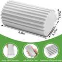 Jeymei 4-Pack Damp Clean Duster Sponge,Gray Damp Dusting Sponge,Duster Baseboard Cleaner Sponge with Ridges,Reusable Wet Duster Sponge,Household Cleaning Sponges for Blinds,Window Track Grooves