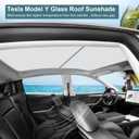 Roof Sunshades for Tesla Model Y 2021-2025, Upgraded [Cooling Tech, Heat Insulation] Non-Sag Sunroof Shade for Tesla Model Y Accessories (Not fit 2025-2026 Juniper)