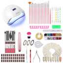2026 Upgrad 116 PCS Portable Electric Nail Drill with 120W UV LED Nail Lamp Set,Gel Light Drill Kit,Acrylic Nails Gel Polishing Shape Tools Supplies Set,Manicure Pedicure Nail Files DIY