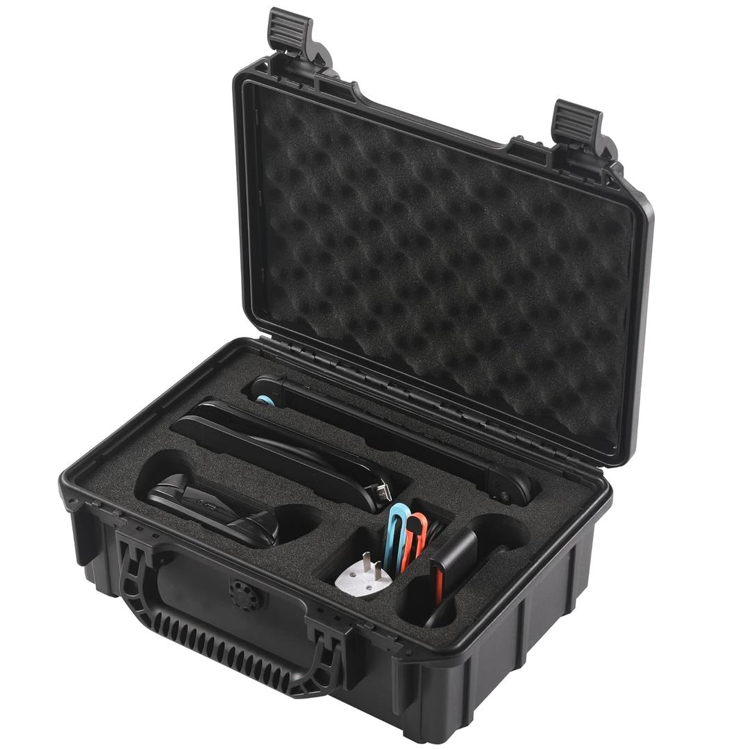 TIFFDADA Protective Hard Shell Carrying Case Compatible with Nintendo Switch 2 (2025), Waterproof Travel Bag Holds NS2 Console, Pro Controller, Dock, Joy-con Grip, Power Adapter and Other Accessories (Black)