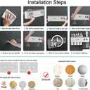 Toothbrush Holders Wall Mounted, Toothbrush Holder with Automatic Toothpaste Dispensers, 6 Brush Slots, 2 Magnetic Cups,1 Cosmetic Drawer Organizer and 1 Large Storage Tray