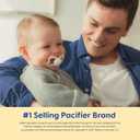 MAM Air Matte Pacifiers, for Sensitive Skin, 6+ Months, Best Pacifier for Breastfed Babies, Girl Pacifiers, 6-16 Months, 4 Count (Pack of 1) (Pale Mint / Fairy Dust / Cotton / Rose Pink)