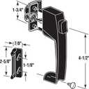 Prime-Line K 5071 Push Button Latch w/ Tie Down, Single Unit, Black Designed to Accommodate Multiple Surfaces, Complete with Night Lock, Contemporary Design (Single Pack)
