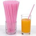 YAOSHENG [250 Count] 8.27 Inch Cocktail Stirrers Pink Straws Coffee Plastic Sip Stir Swizzle Sticks for Coffee,Cocktail,Party, Bar, Kitchen, Cafe