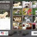 Westie Calendar 2026 West Highland Terrier Gifts Westies Monthly Wall Calender 12 Month | American Made In The USA