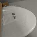 Mayfair Linden Slow Close Toilet Seat, Non Slip Heavy Duty Wood, Easy Install, Elongated, White
