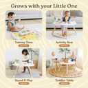 Little Acorn, 4-in-1 Baby Activity Center | Montessori-Inspired Design | 8 Interactive Toys | Tummy Time, Exersaucer & Toddler Table | Shower Gift | Essential (Sun)