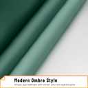 Arotive Shower Curtain for Bathroom, Dark Green and White Ombre Fabric Shower Curtain Sets with 12 Hooks, Waterproof & Machine Washable, 72x72 Inches