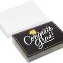 Hallmark Boxed Graduation Cards, Congrats Grad (40 Cards with Envelopes) Black, White and Gold