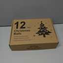 12 Pcs 3.15 Inch Christmas Ball Ornaments, Christmas Tree Decorations Set, Glittering Plastic Hanging Decoration, Elf Balls Swirl Candy Cane Peppermint for Grinchs Christmas Decorations