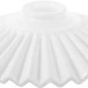 Pleated Lamp Shade, Ceramic Lampshade s for Chandelier Chandelier Household Hanging s Light Ceiling (White)