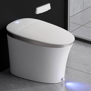 EPLO iX7 Luxury Smart Toilet with Auto Open/Close, Foam Dispenser, Heated Seat, Warm Water/Dryer, Modern Elongated Bidet Toilet with Night Light for Bathrooms (iX7 Auto Open/Close)