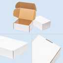 Wowxyz White Shipping Boxes 6x4x3" 60 Pack - Corrugated Cardboard Mailing Boxes for Small Business - Literature Mailer Packaging Supplies