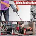 2 x 4 Pcs Magnetic Drill Bit Extension Set, 2, 4, 6, 12-inch Holders & Impact Socket Adapters (1/4", 3/8", 1/2") - Steel, Compatible with Most Power Drills