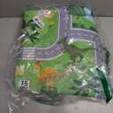 Car Rugs for Kids Toy Cars, 59"X39.4" Car Mat for Kid Cars, Non Slip Dino Safari Car Rug Play Mat, Washable Dinosaur Race Track Kid Rugs for Playroom Bedroom Boys, Track Rug Car Play Carpet for Kids