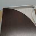 Corner Shelf,14inch Walnut Solid Wood Floating Corner Shelves Wall Mount Round End Floating Speaker Rack with Wire Hole for Small Plant for Bedroom Kitchen, Living Room (13.78in)