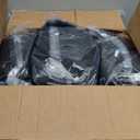 VEVOR 50 Pcs Flat-Front Chair Covers Polyester Spandex Stretch Slipcovers for Wedding Party Dining Banquet, Black