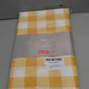 maxmill Checkered Tablecloth Stain Resistant Waterproof and Wrinkle Resistant Washable Heavy Weight Table Cloth Gingham for Dining Room and Outdoor Use, Rectangle 60 x 120 Inch Yellow and White