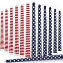 Yuntau 8 Pcs Red White and Blue Taper Candles Patriotic Candles American Flag 4th of July Dripless Candlesticks Unscented Long Burning for Labor Patriot Veterans Day Table Home Dining Decoration