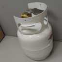 FLAME KING YSN5LB 5 Pound Propane Tank Cylinder, Great For Portable Grills, Fire Pits, Heaters And Overlanding, White