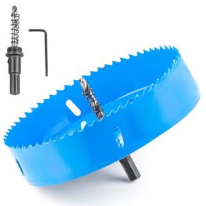 8 Inch/203mm Hole Saw Heavy Duty Bi-Metal HSS Hole Saw for Cornhole Boards, Plywood, Iron Board, Acrylic, Ducts, Ceiling Lights, Cinder Wall
