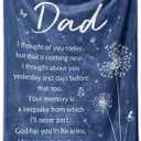 Memorial Bereavement Gifts for Loss of Dad Father, Soft Flannel Memorial Blanket for Loss of Father Sympathy, Remembrance Condolences Sympathy Gifts Idea in Memory of Dad, 50x60 inches