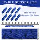 8 Pack Royal Blue Cheesecloth Table Runner 17x108 inch Boho Gauze Cheese Cloth Table Runners for Wedding Party Baby Bridal Shower Home Decor