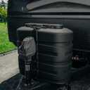 Camco Camper/RV Dual Propane Tank Cover - Features Hinged Top Panel & Custom Molded Design - Fits (2) 30lb Steel Tanks - Protects Propane Tanks During Travel, Camping and More - Black (50514)