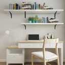 Heavy Duty Shelf Brackets - 8 Pcs L Shaped Metal Wall Mount Shelves Support for Floating Shelves (3.7 x 6 inch)