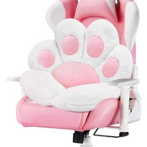 MOONBEEKI Cat Paw Cushion Chair Comfy Kawaii Plush Seat Cushions Shape Lazy Pillow for Gamer Chair 28"x 24" Cozy Floor Cute Seat Kawaii for Girl Worker Gift, Dining Room Bedroom Decorate White