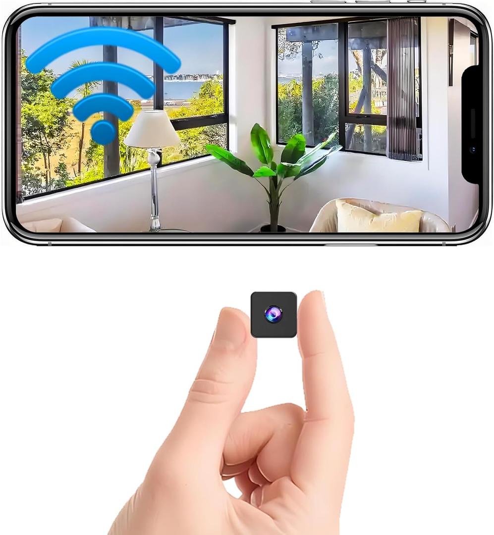 Mini Wireless Security Camera, 1080P HD Small Magnetic Home WiFi Micro Camera Nanny Cam with Motion Detection, Cloud & SD Storage, Night Vision, Tiny Cameras for Home Pet Baby Office Indoor Outdoor