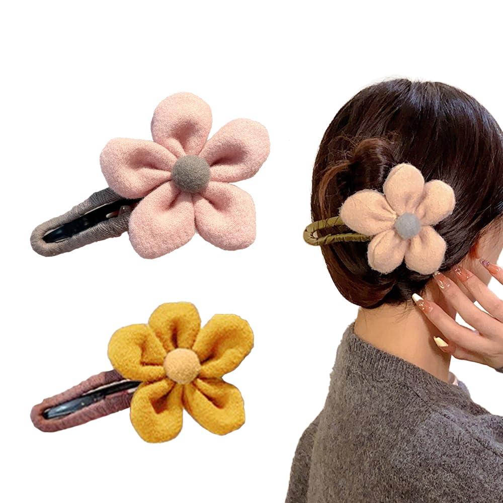 3 x 2 PCS Flower Hair Clips Flower Claw Clips Daisy Clips for Women, Large Hair Claw Clips for Thick and Thin Hair, Strong Hold Jaw Hair Clips Fashion Hair Accessories Gifts