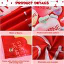 Extra Large Happy Valentines Day Backdrop Banner 73 x 43.3 Inch Conversation Heart Romantic Love Background Valentines Backdrops Photo Booth Props for Photography Anniversary Party Decoration