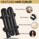 2 x Satin Heatless Curling Set - Hair Rollers for Curls Heatless Hair Curlers & Hot Rollers Hair Curlers to Sleep in Curling Rod Headband Curler (Dreamy Starry Sky)