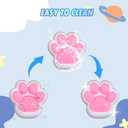 4 x 3.15in Cat Paws Squishies Toys for Stress Relief,Stick Squishy,Kawaii Mochi Squishy Sensory Toys(2Pcs-Blue+Purple)