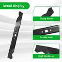 942-0741A Mower Blade for 21 Deck, Compatible with T roy Bilt TB130 TB240 TB230 TB200 TB210 TB160, C raftsman M230 M250, C ub Cadet, M TD 21'' Riding Mower, Replace 742-0741, 742-0741A, 942-0741