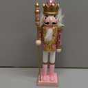 OEUVI Christmas Nutcracker Decor 11.8 Inch Wooden Nutcracker Ornament Soldier Figure Festive Collectible Nutcracker Gift Suitable for Table, Desktop, Fireplace Decoration Christmas Party Supplies