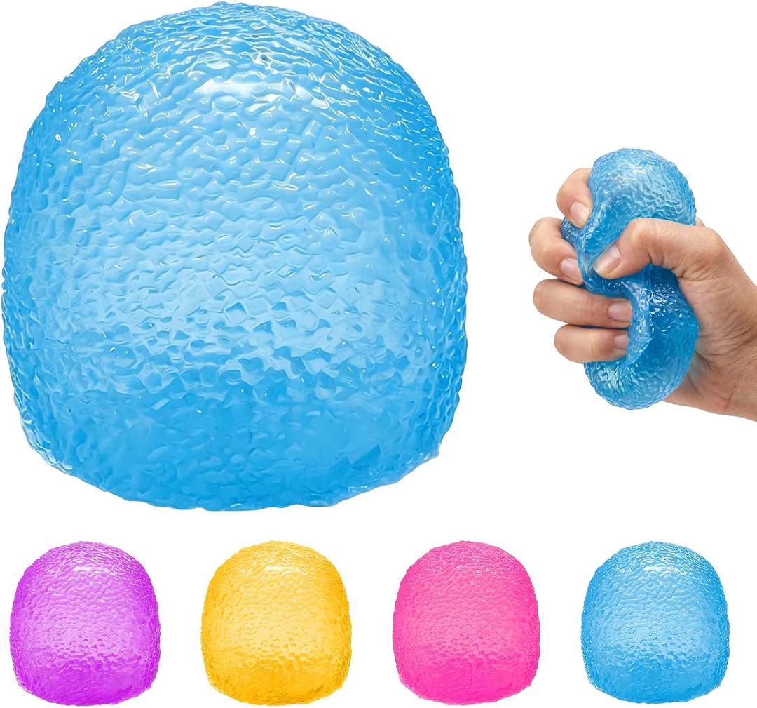 Gumdrop Squishy Toys, Squishy Fidget Toys Stress for Adults, Super Solid Squeeze Ball, Sensory for Stress Relief, Suitable for Adult use in Offices and Homes (Blue)