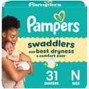 Pampers Baby Diapers  Swaddlers  Size 0, 31 Count, Ultra Absorbent Disposable Newborn Diaper