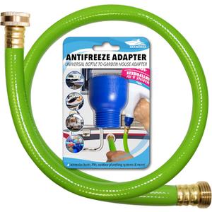 Garden Hose to Antifreeze Bottle Adapter: All-in-One Male and Female Twist Connect Adapter for RV, Camper, Marine & Garden Hose
