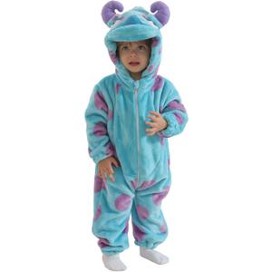 Unisex Baby Flannel Romper Animal Onesie For Toddler Costume Hooded Cartoon Outfit (12-18 Months, Bule)