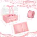 Noxglory 6 Set Mother Day Cake and Flower Clear Boxes Portable Clear Gift Box for Cake Flower Pack Together Transparent Gift Packaging with Ribbon for Mother Day Mom Wife Party