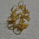 Gold Christmas Napkin Rings Set of 12, Reindeer and Snowflake Napkin Holders for Thanksgiving and Christmas Banquets, Daily Receptions