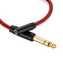 6.35 Male to Female 3.5 Headphones Adapter 20Ft,TRS 1/4 to 3.5mm Stereo Cord 6.35mm 1/4 Male to 3.5mm 1/8 Female for Amplifiers, Guitar Amp, Piano, Home Theater Devices, or Mixing Console (20Ft/6M)