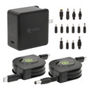 ReTrak 65W Retractable Universal USB-C Laptop Charger with 14 Adapter Tips 