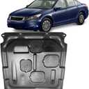 Mud Flaps Engine Guards for Honda Accord 2008 2009 2010 2011 2012 Sedan 4 Door &2.4L Front Engine Splash Shield Guards Suitable for Generation 8th Accord Under Engine Cover Replace Original One, Black